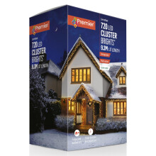 9.3m 720 Vintage Gold LED Outdoor Multi-Action Cluster Supabrights with Timer