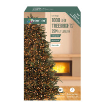 Premier Decorations 1000 Vintage Gold LED Treebrights with Multi Action Facility and Timer Function