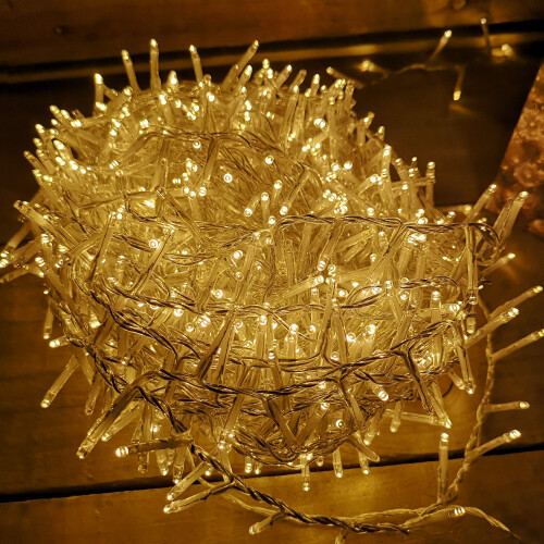 Premier Premier 1000 LED 25m TreeBrights Christmas Lights Warm White Clear Cable 2