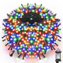 WUJUN 105ft 300 LED Christmas Tree Lights, Christmas String Lights End-to-End Plug 8 Modes Memory Function Outdoor Indoor Fairy Lights, Garden, Party,