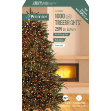 1000 LED 25m Premier TreeBrights Christmas Tree Lights Timer Red & Vintage Gold