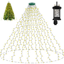 Joycome Christmas Tree Lights Indoor, 2M x 16 Strands 400LED Christmas Lights for Tree with Plug, Waterproof Cascading Twinkle Light, 8 Modes