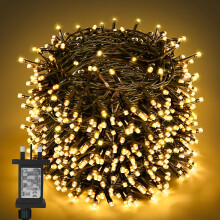 Etopgo 40M 400 LED Christmas Tree Lights, Christmas String Lights Outdoor with 6hTimer,Warm White Waterproof Fairy Lights for Indoor Outdoor Party