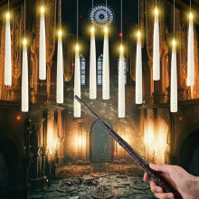 Floating Candles with Magic Wand Remote, 12pcs Flameless Candles, Floating Led Candles, Battery Candles Flickering for Harry Potter, Halloween
