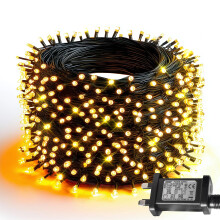 Dazzle Bright Christmas String Lights, 30M 300 LED Christmas Tree Lights with 8 Modes and Timer, Waterproof Green Wire Light Outdoor for Indoor Patio