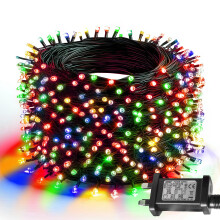 Dazzle Bright Christmas String Lights, 30M 300 LED Christmas Tree Lights with 8 Modes and Timer, Waterproof Green Wire Light Outdoor for Indoor Patio