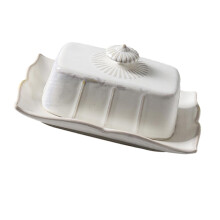 Ceramic Butter Dish with FreshnessSealing Lid, Microwave Safe Server for Cheese, Snacks and Parties