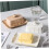Ceramic Butter Dish with Lid Rectangular Heat Resistant Butter Keeper for Kitchen and Home 4