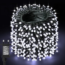 Christmas Lights Outdoor Decorations,BOLWEO 40M 400LED Mains Powered Christmas Tree Lights with Waterproof Timer Fairy String Lights Plug in for