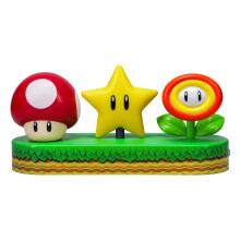 Super Mario Icon Light - Officially Licensed Mario Brothers Free Standing Desk Light, Gaming Room Decor and Merchandise for Boys and Girls, Nightlight