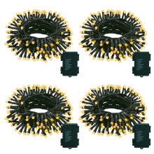 ZAIYW 4 Pack Christmas Battery Fairy Lights, 7M 70 LED String Lights Dark Green Wire with Auto Timer 8 Modes, Christmas Tree Lights for Indoor Outdoor
