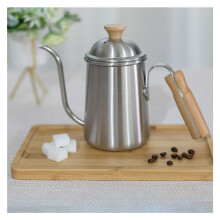 Pour Over Coffee Kettle with Precision Spout and Wooden Handle, Stainless Steel 450ml 650ml