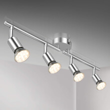 Defurhome LED Ceiling Light Rotatable, 4 Way Adjustable Modern Ceiling Spotlights(White Chrome) for Kitchen, Living Room, Bedroom,Including 4 x 4W
