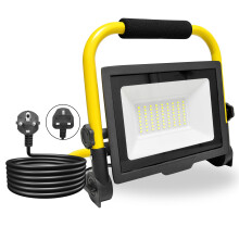 PICAA 5000LM LED Work Light, LED Outdoor Flood Light, Job Site Lights, Plug in Folding Portable Stand Work Lights Floodlight for Car Repairing Home