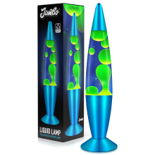 Jambo 16" Beautiful Lamp- Blue with Yellow/Green Wax, Relaxing Liquid Light, Night Light Nightlight, Home Decor Living Room Office Bedroom Lamp for