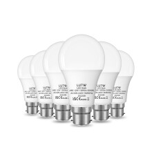 LUTW B22 Led Light Bulbs Bayonet, 100W Equivalent, Warm White 3000K, 12W 1200lm LED Bulbs, BC GLS Energy Saving Light Bulbs, Non-dimmable, Pack of 6