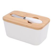 Butter Dish with Lid Ceramic Airtight Butter Keeper Freshness Seal Modern Minimalist Design