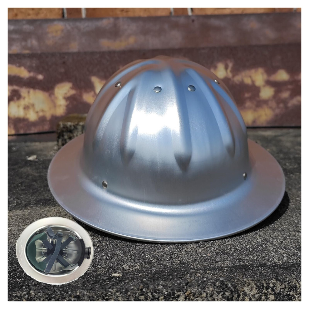 Aluminum Hard Hat Full Brim Safety Helmet With Adjustable Knob And Removable Liner For Construction 9070919385339