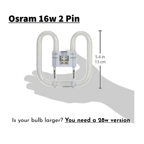 OSRAM Osram 16W Compact Fluorescent Lamp, 2-Pin GR8 3500K - White 2