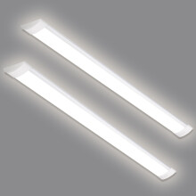 HUMIGA 2 Pack 5FT LED Batten Light, 50W 4500LM Slim Profile Wide Tube Lighting for Ceiling of Indoor Home Garage Shop Office, PC Body, Neutral White