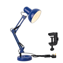 TEKLED? LED Desk Lamp | Adjustable Swing Arm | Replaceable E27 Edison Screw Bulb Holder | Flexible Table Clamp | for Bedside Reading Office Work
