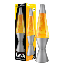 Lava Lamp - 14.5"- The Original Motion Lamp - Orange and Yellow Liquid with Silver Base - Item #2129
