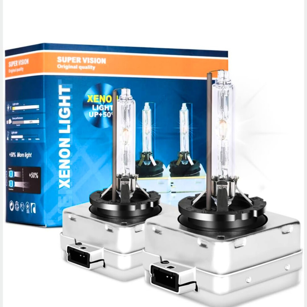 D1s Xenon Bulb D1s Hid Headlight Bulb D1 S Headlight Bulbs 35W 6000K Low Beam Replacement Bulb Super Bright P68 Waterproof Pack Of 2 D 1S White 5051222085462