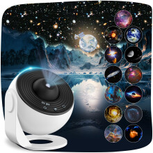 13 in 1 Planetarium Star Projector, Mexllex Realistic Galaxy Light Projector with 12 Planet Discs, Starry Sky Night Light Projector Lamp, Moon Night