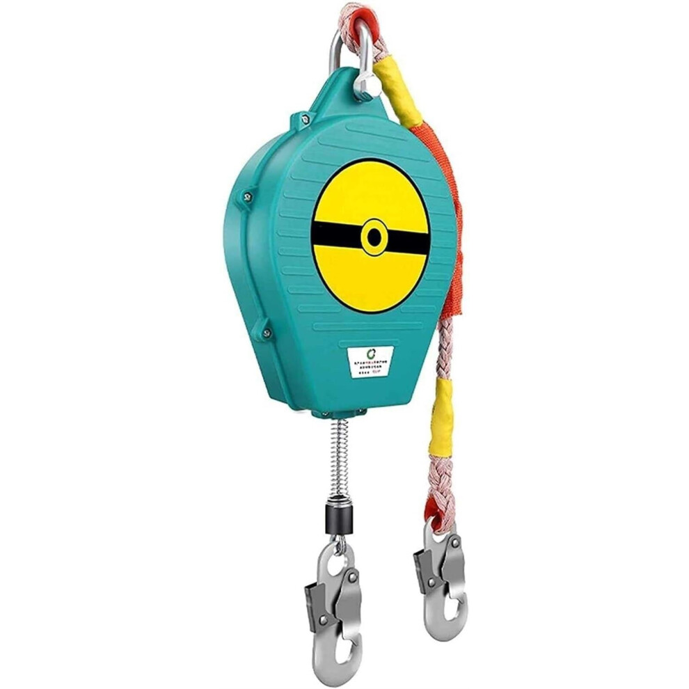 Self Retracting Lifeline 10M With Steel Wire Rope, Shock Absorbing Retractable Fall Protection Lanyard For Aerial Work 150Kg 9070919385605