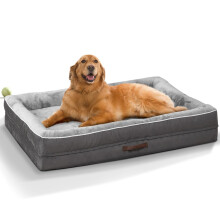 Renvix XL Orthopedic Dog Bed, Waterproof Dog Sofa Bed with Removable Washable Cover, Soft Egg Foam Pet Bed, Non-Slip Bottom and Four-Sided Bolster