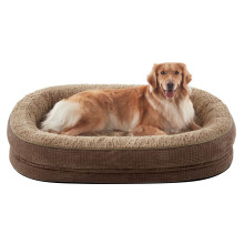 Pawk Large Dog Bed, XL Orthopedic Memory Foam Dog Beds, Washable Dog Bed, Fits up to 41kg, Four-Sided Neck Pillow, Good for Golden Retriever,