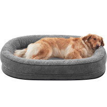 Pawk Large Dog Bed, XXL Orthopedic Memory Foam Dog Beds, Washable Dog Bed, Fits up to 54kg, Four-Sided Neck Pillow, Good for Mastiff, Giant Schnauzer,