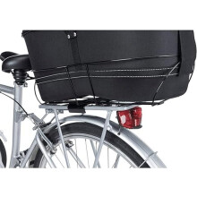 TRIXIE long bicycle basket for dogs up to 17.6 lbs ? 11.4 ? 19.3 ? 23.6 inches ? long dog bike basket for rear carrier ? with sturdy metal frame, soft