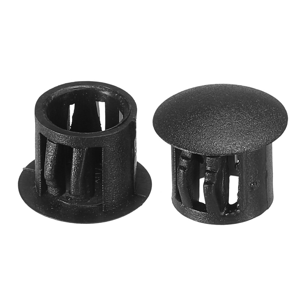 50 Pcs 10Mm Black Plastic Hole Plugs Snap In Screw Hole Covers For Furniture Cabinets Clean Finish 9113335305564