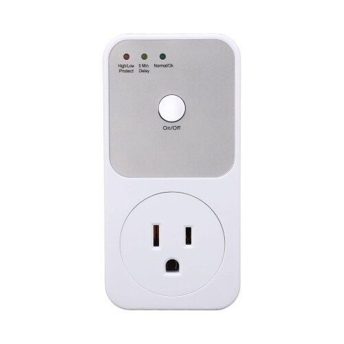 Voltage Protector for Refrigerator and AC 120V Plug 80150V Range with Delay Restart Timer