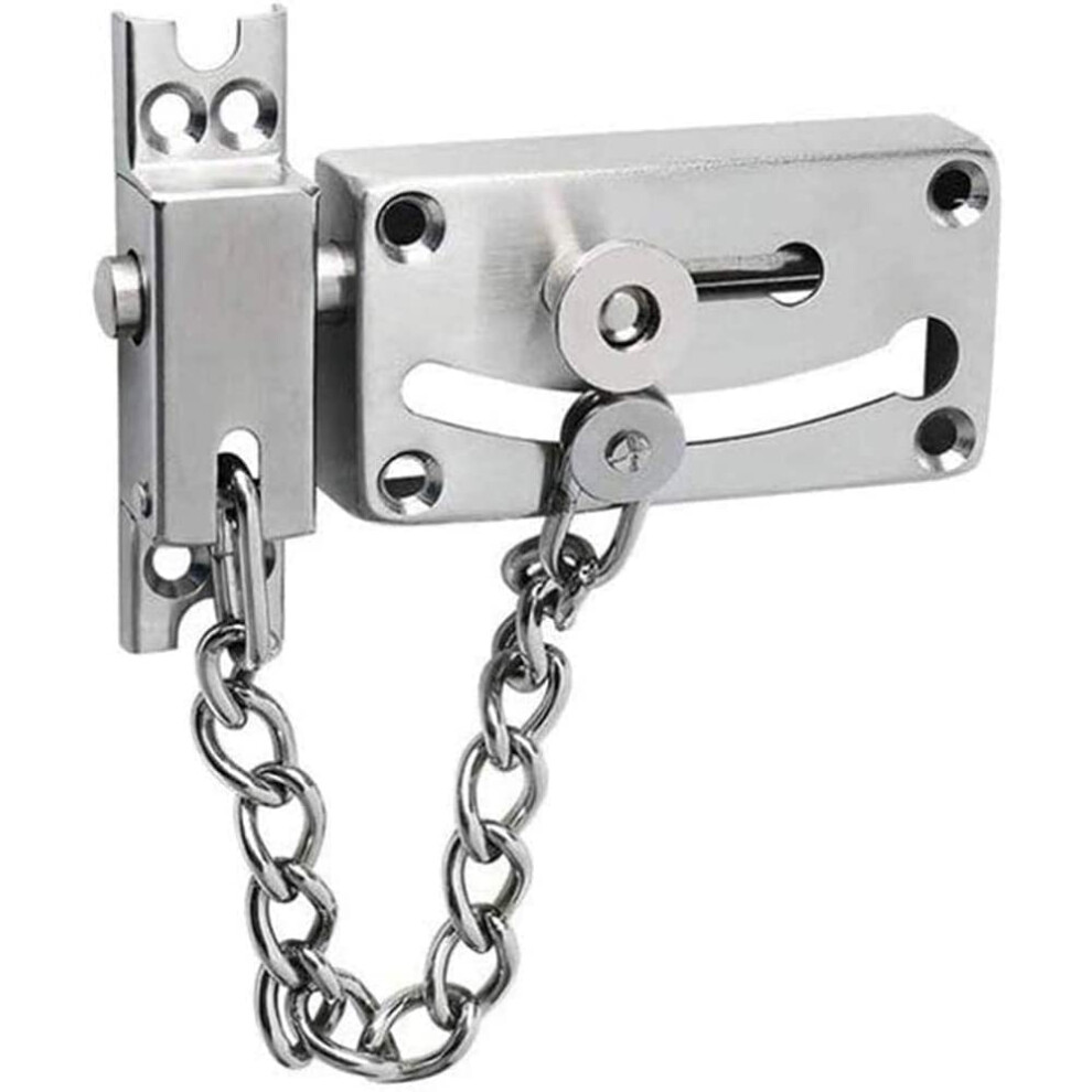 Antitheft Door Lock Bolt With Chain, Springassisted Sliding Door Latch For Gates And Easy Surface Mount 9113335305601
