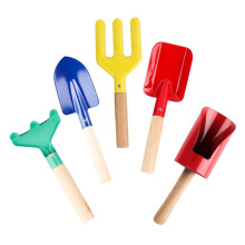 5Pcs Gardening Tools Set with Wooden Handles, Durable Iron Hand Tools for Bonsai and Potted Plants