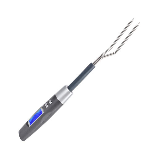 Digital Meat Thermometer Fork with LCD Display for BBQ Grilling and Roasting