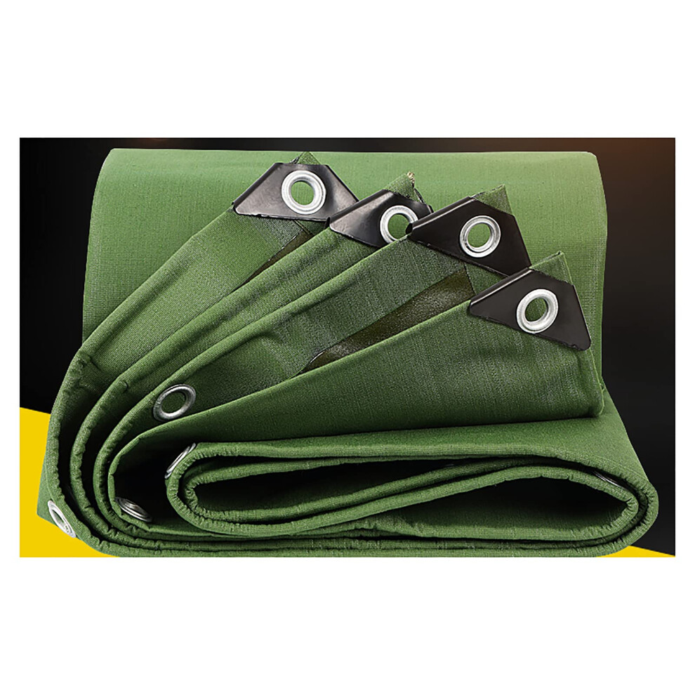 Heavy Duty Green Canvas Tarp 5X8m Outdoor Waterproof Tarpaulin For Camping And Equipment Cover 9070919385933