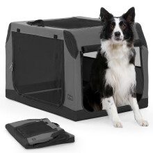 Petsfit Dog Crates for Large Dogs, Easy On The Go, Easy to Stow, Adjustable Compatibility, Indoor and Outdoor Lightweight Dog Crates 91 cm L x 61 cm W