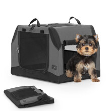 Petsfit Travel Dog Crate?Puppy crate? Easy On The Go, Easy to Stow, Adjustable Compatibility, Indoor and Outdoor Lightweight Collapsible Dog Crate for