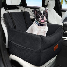 HEGGCOOE Small Dog Car Seat, Memory Foam Dog Booster Seats with Thick Cushion for Medium Dogs Under 35lbs, Detachable Washable Pet Car Seat with
