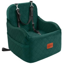 Lealchum Dog Booster Car Seat for Small Dogs,Puppy Portable Car Seat with Elevated Buttom,Fully Detachable and Washable Pet Cars Seat with Storage