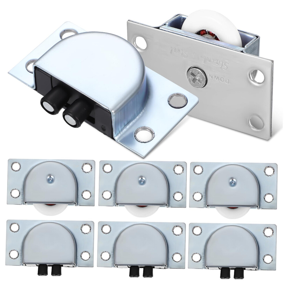 6Pcs Stainless Steel Barn Door Rollers Quiet Sliding Door Wheels Set For Double Track, Durable And Noisereducing 9113335305878