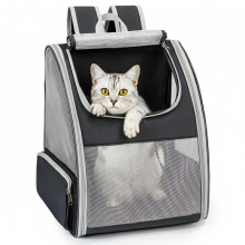 Conlun Cat Backpack Carrier for Small Dogs and Cats Fit Up to 7kg,Small Dog Backpack,Expandable & Foldable with 3-Side Mesh Windows,Pet Carrier for