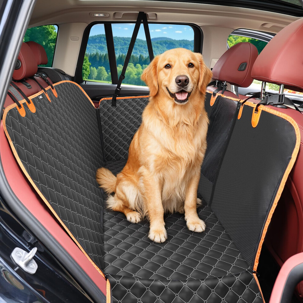 Kyg Car Seat Cover, 5-In-1 Waterproof Dog Hammock For Cars, Scratch Proof Nonslip Back Seat Cover For Dogs With Side Flaps Storage Pocket & Mesh 5051122112831