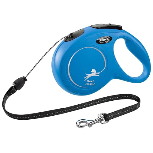 flexi flexi New Classic Cord Retractable Lead Blue Medium 8m 20kg
