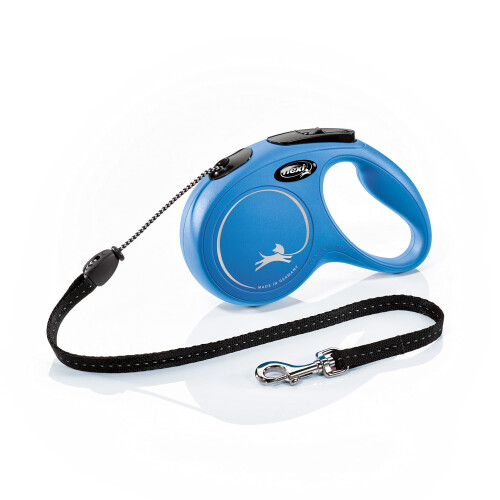 flexi flexi New Classic Cord Retractable Lead Blue Medium 5m 20kg