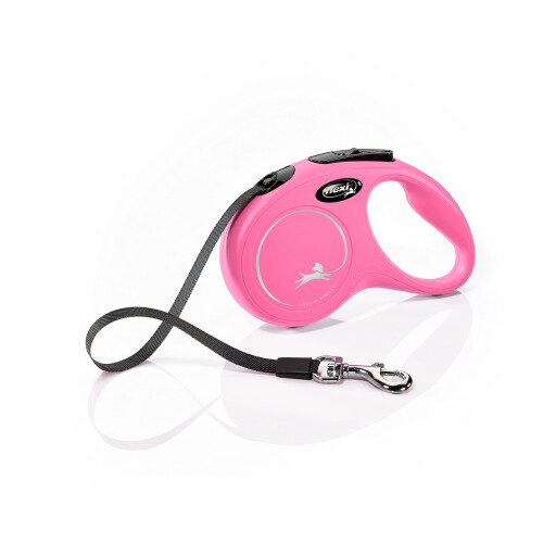 flexi flexi New Classic Retractable Lead Tape, Small, 5 m, Pink