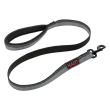 HALTI Lead For Dogs, Size Large, Black, 1.2m, Premium Nylon Puppy & Dog Leash, Reflective Neoprene-Padded Handle, Comfortable & Easy to Use, For